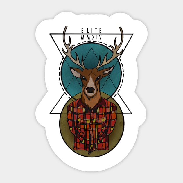 Stag in Shirt Sticker by EliteMMXIV